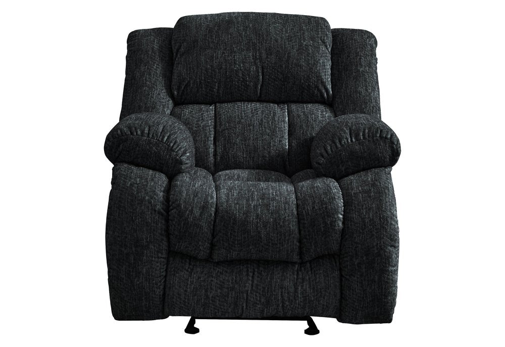 40" Gray Fabric Manual Gliding Recliner