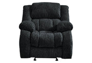 40" Gray Fabric Manual Gliding Recliner