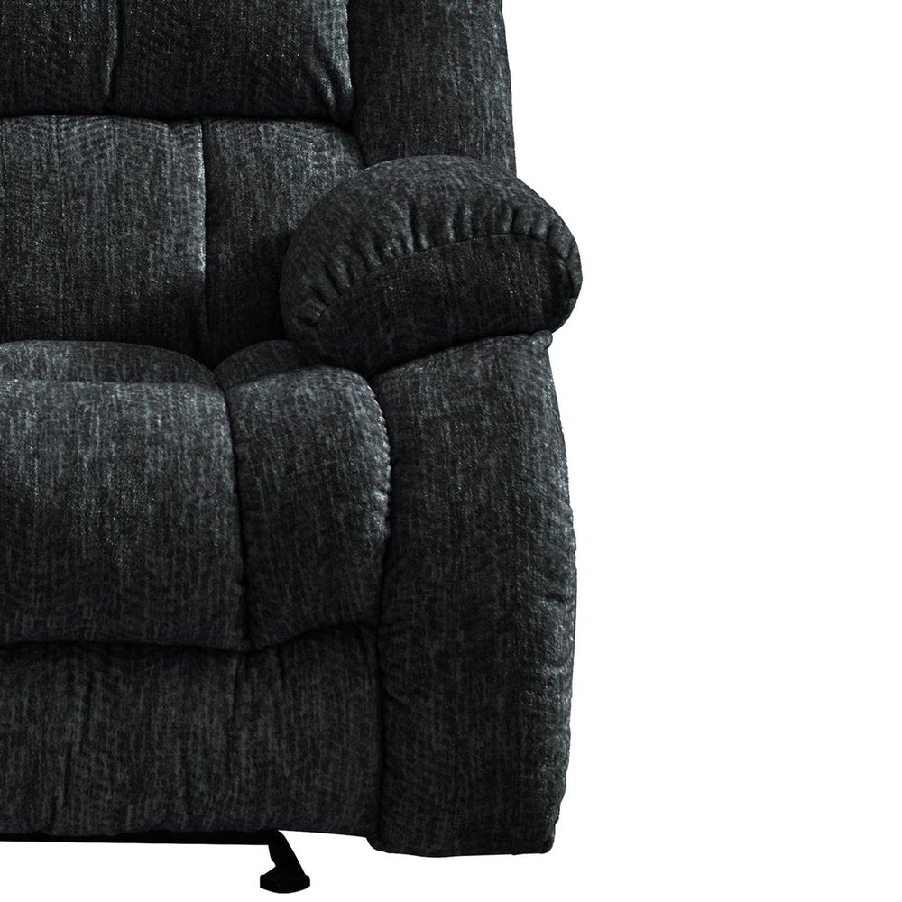 40" Gray Fabric Manual Gliding Recliner