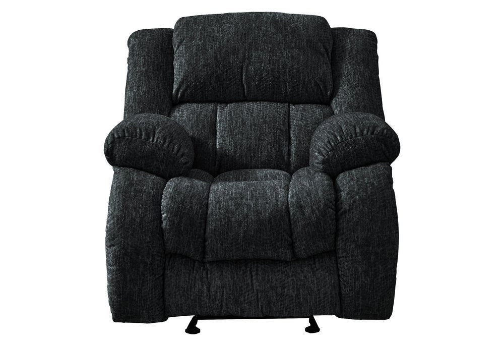 40" Gray Fabric Manual Gliding Recliner
