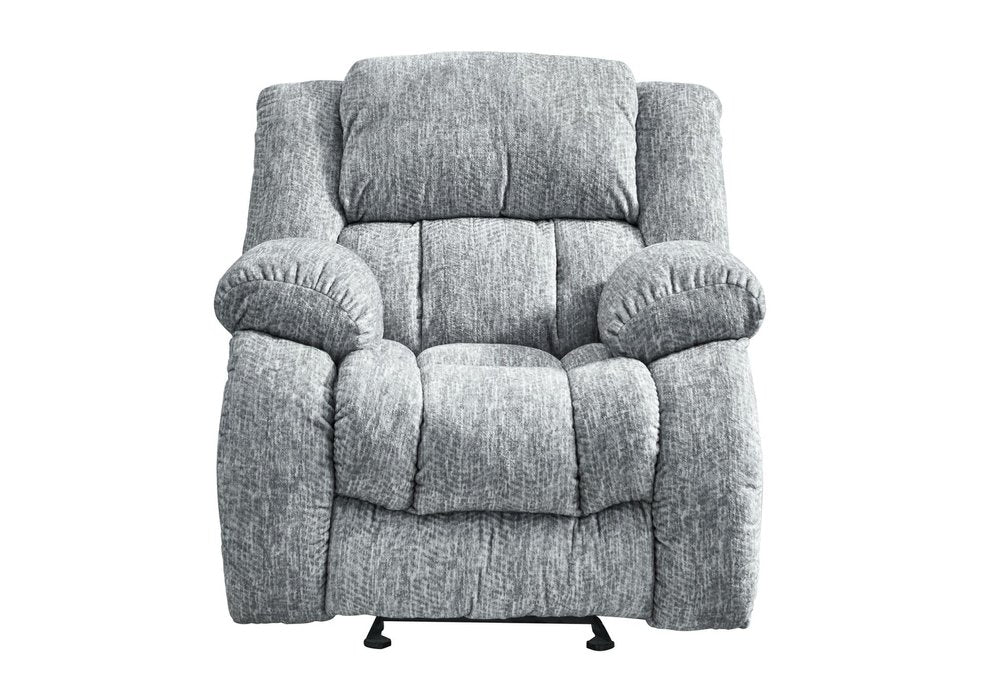 40" Gray Fabric Manual Gliding Recliner