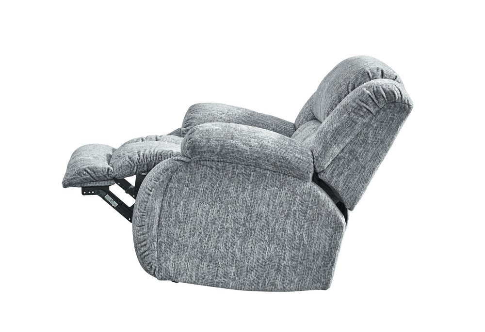 40" Gray Fabric Manual Gliding Recliner