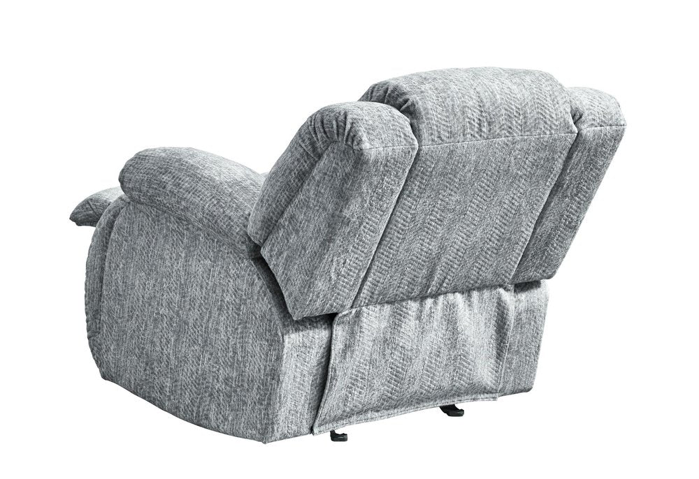 40" Gray Fabric Manual Gliding Recliner