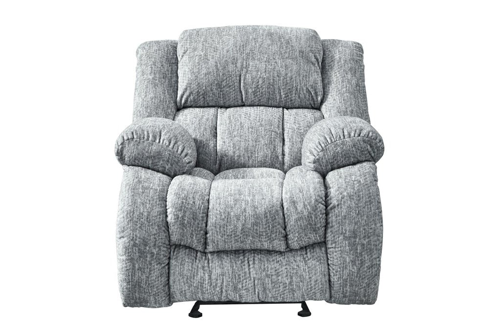 40" Gray Fabric Manual Gliding Recliner