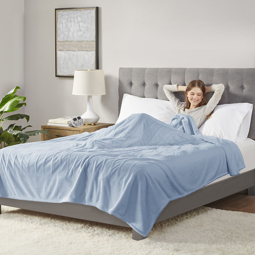 Queen Heated Blanket - Light Blue