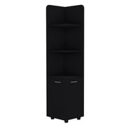 15" Black Wood Freestanding Bathroom Vanity