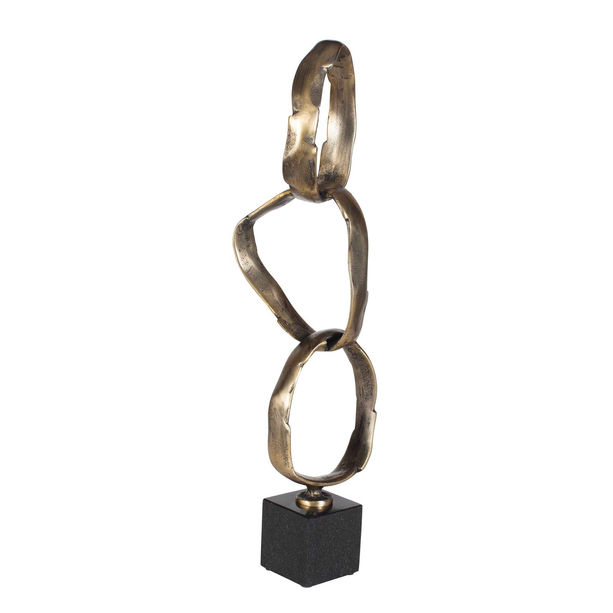 Loopform - Ring Sculpture - Black / Brass