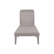 75" Taupe Heavy Duty Plastic Outdoor Stacking Chaise Lounge