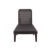 75" Brown Heavy Duty Plastic Outdoor Stacking Chaise Lounge