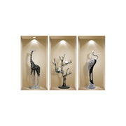 Set of Three Ama Faux Niche 3D Peel and Stick Wall Decals