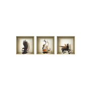 Set of Three Gil Faux Niche 3D Peel and Stick Wall Decals