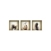 Set of Three Lia Faux Niche 3D Peel and Stick Wall Decals