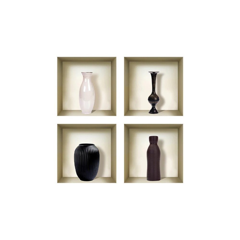 Set of Four Eve Faux Niche 3D Peel and Stick Wall Decals