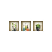 Set of Three Mya Faux Niche 3D Peel and Stick Wall Decals