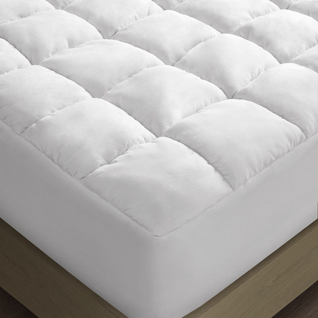 Dream Puff - Overfilled Down Alternative Twin Mattress Pad - White