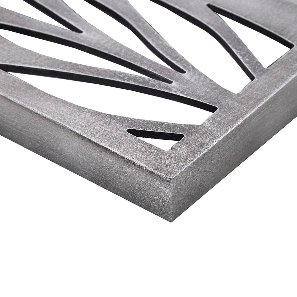 Florian - Carved Wall Panel Decor (Set of 2) - Reclaimed Gray