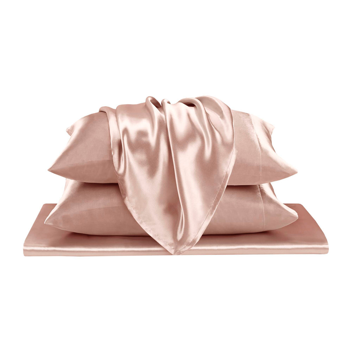 Satin - Queen Wrinkle - Free Luxurious (Set of 6) - Blush