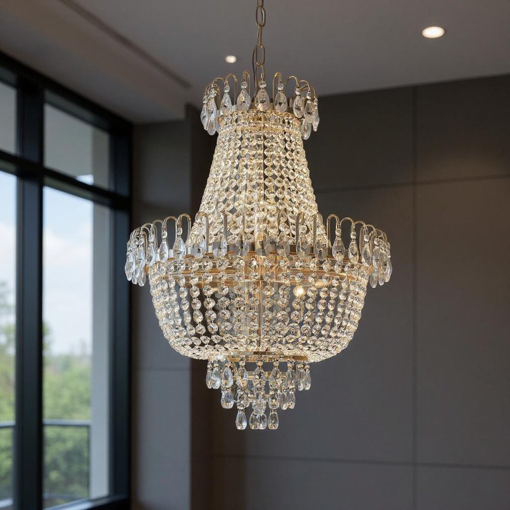 Gold Chandelier Metal Ceiling Light