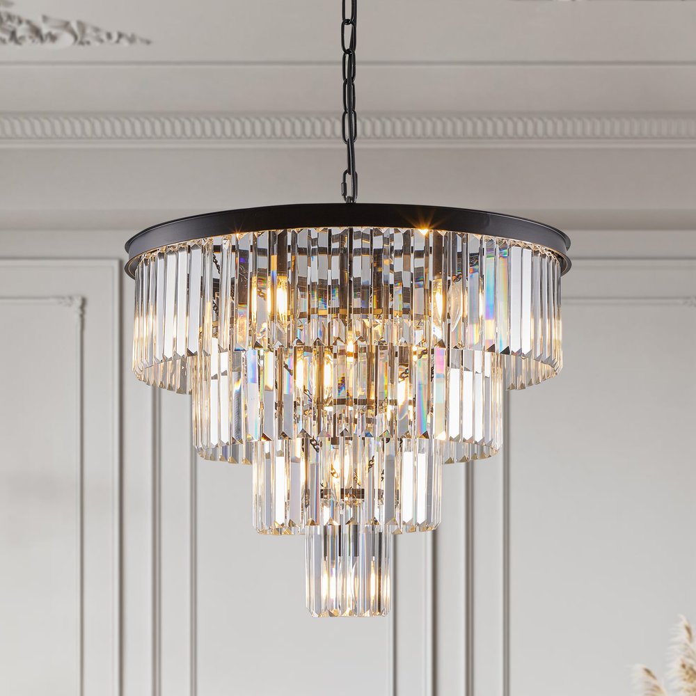 Black Chandelier Metal Ceiling Light