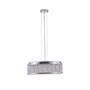 Silver Seven Light Metal Chandelier With Silver Shades