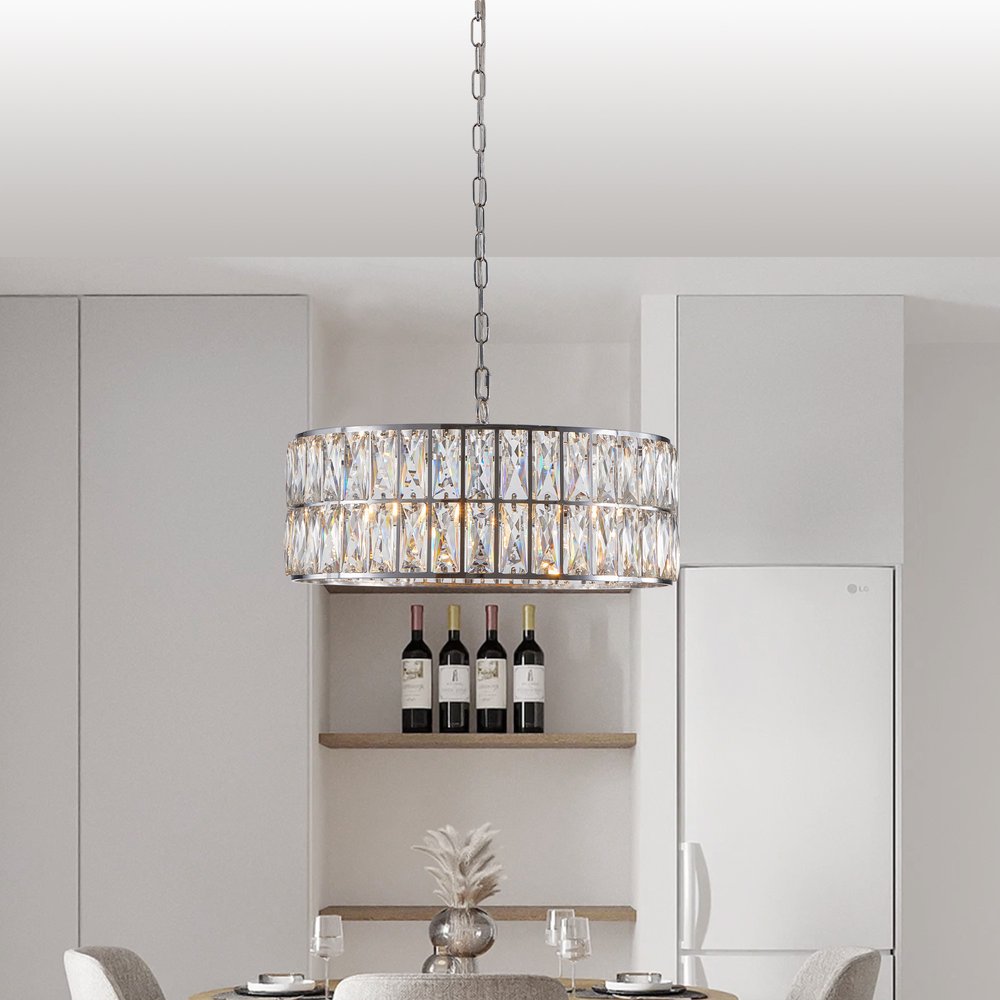 Silver Chandelier Metal Ceiling Light
