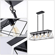 White Five Light Metal Chandelier With White Shades