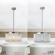 Clear Seven Light Crystal Chandelier With Clear Shades