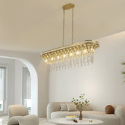 Clear Eight Light Crystal Chandelier With Clear Shades
