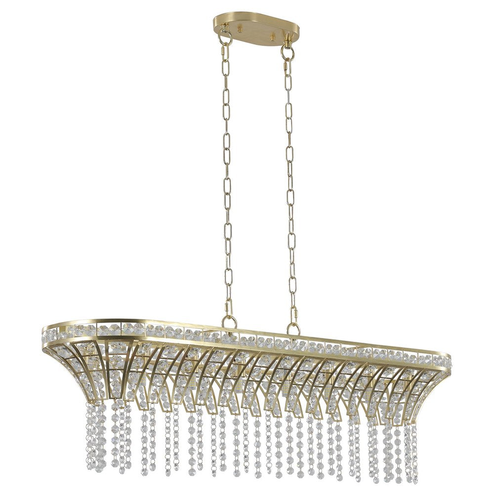 Clear Eight Light Crystal Chandelier With Clear Shades