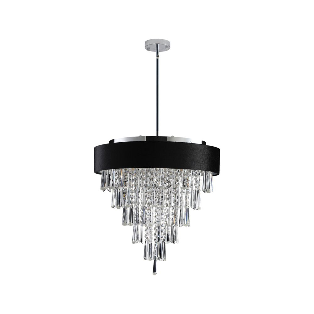 Clear Five Light Crystal Chandelier With Clear Shades