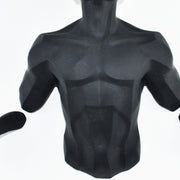 6" X 4" Black Resin Bursting Man Hanging Dimensional Sculpture
