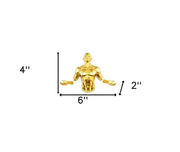 6" X 4" Gold Resin Bursting Man Hanging Dimensional Sculpture