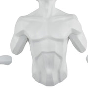 6" X 4" White Resin Bursting Man Hanging Dimensional Sculpture