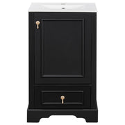 Bathroom Vanity With Sink, Soft Close Door, Adjustable U-Shaped Shelf