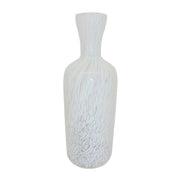 12" Opal Swirl Art Glass Cylinder Table Vase
