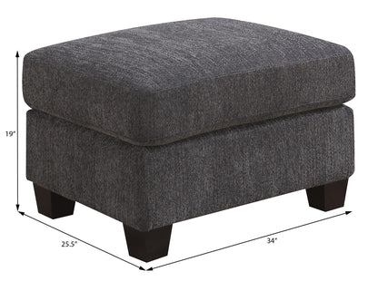 Ottoman - Gray - Wood