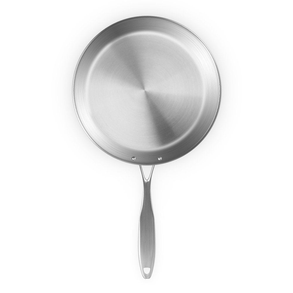 9" Silver Stainless Steel Frying Pan