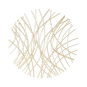 30" X 30" Gold Metal Circle Abstract Hanging Dimensional Sculpture
