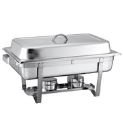 9" Silver Stainless Steel Chafing Dish With Stand