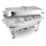 9" Silver Stainless Steel Chafing Dish With Stand