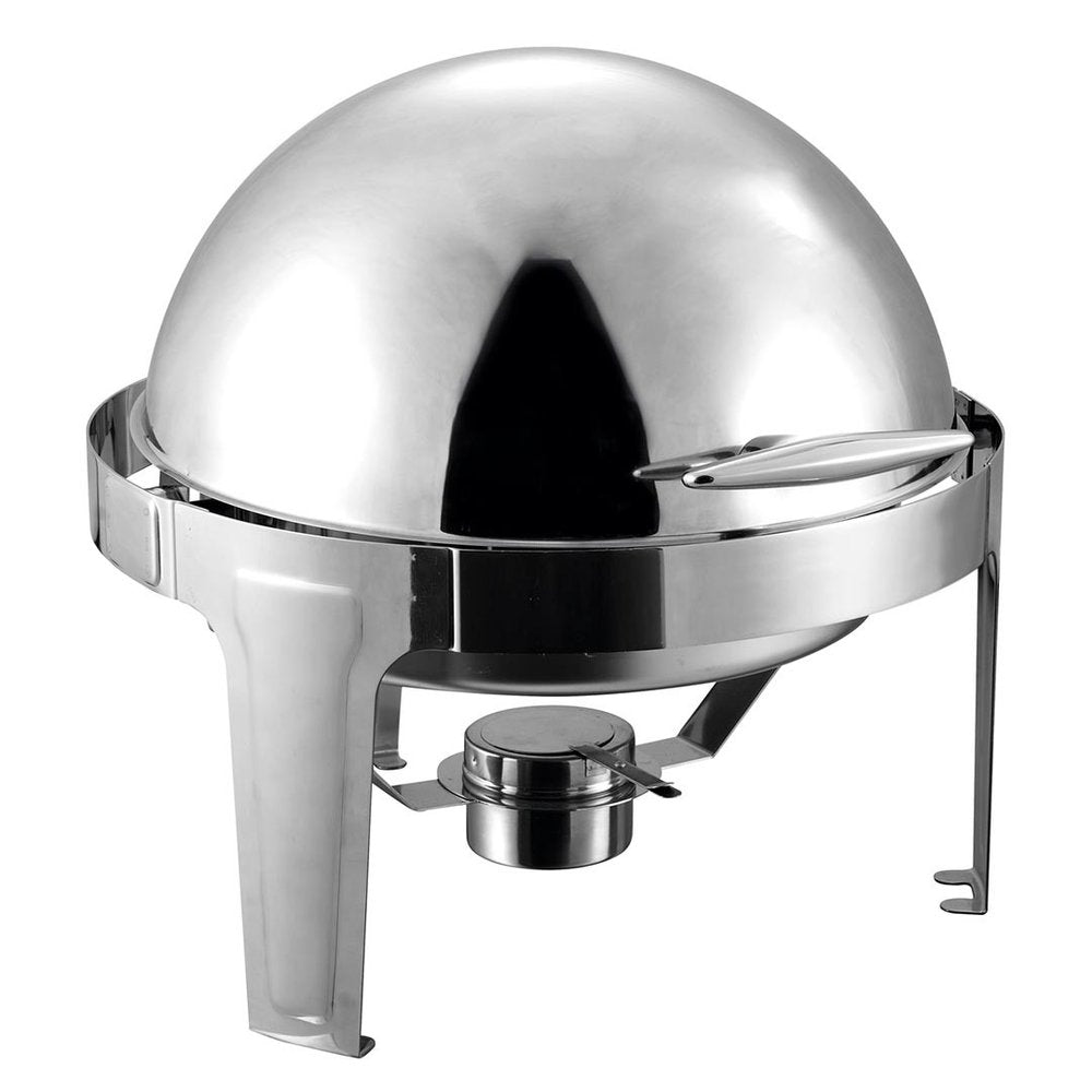 19" Silver Stainless Steel Chafing Dish With Stand