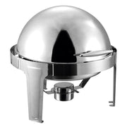 19" Silver Stainless Steel Chafing Dish With Stand