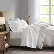 3M Microcell - King Luxurious Brushed Microfiber Deep Pocket Sheet Set - White