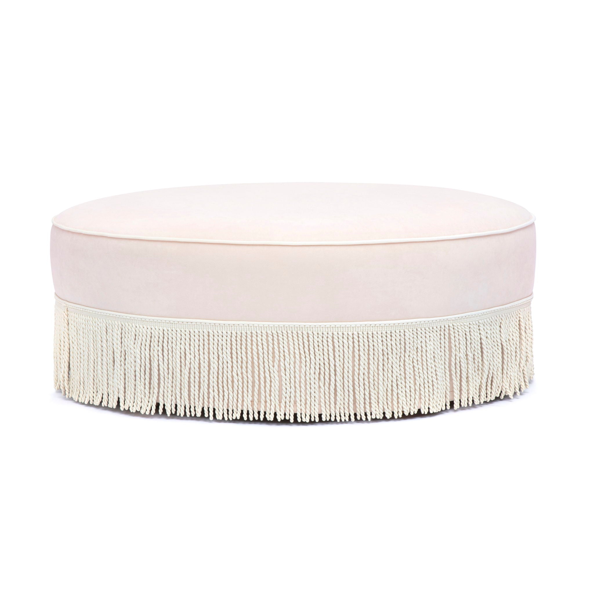 Tassy - Tasseled Round Ottoman