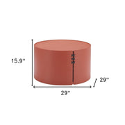 29" Terra Cotta Rounded Aluminum Outdoor Coffee Table