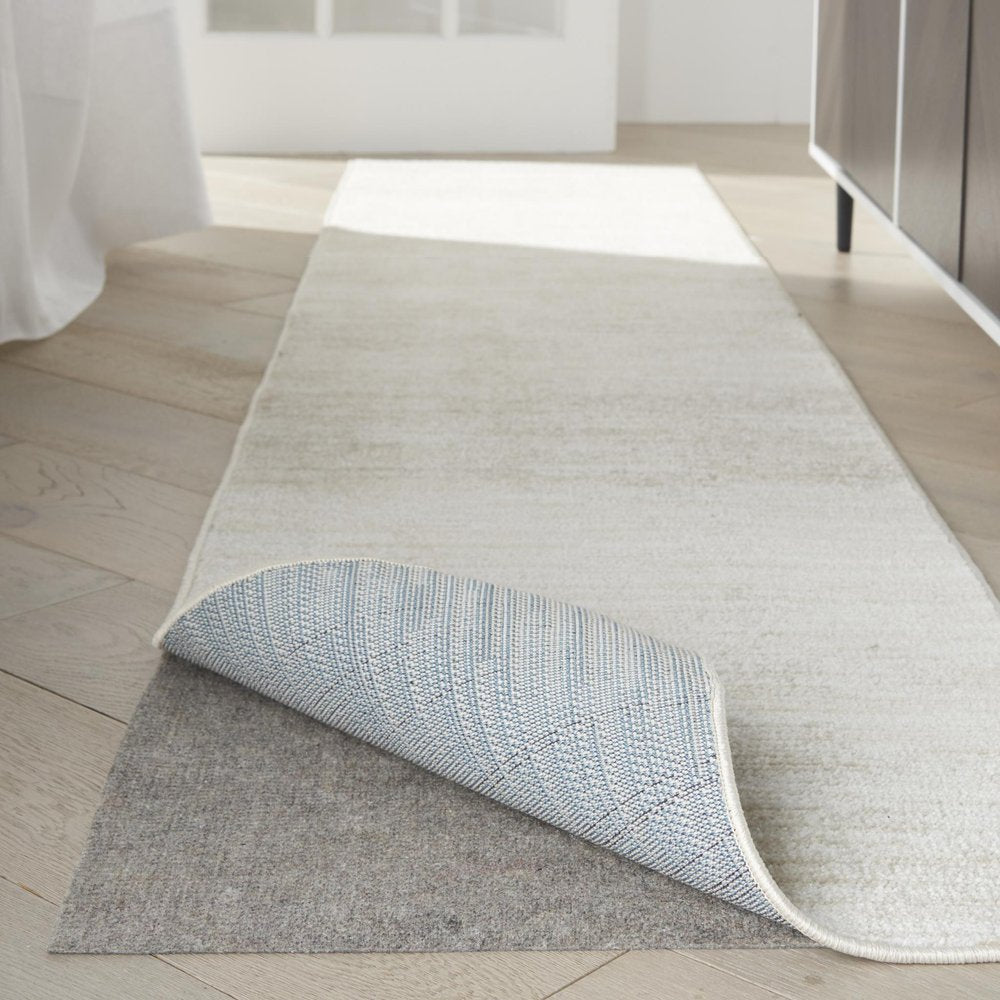 2' X 6' Gray Striped Weave Non Slip Rug Pad