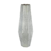 20" Antiqued Silver Glass Cylinder Table Vase