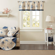 Bayside - Printed Valance - Navy