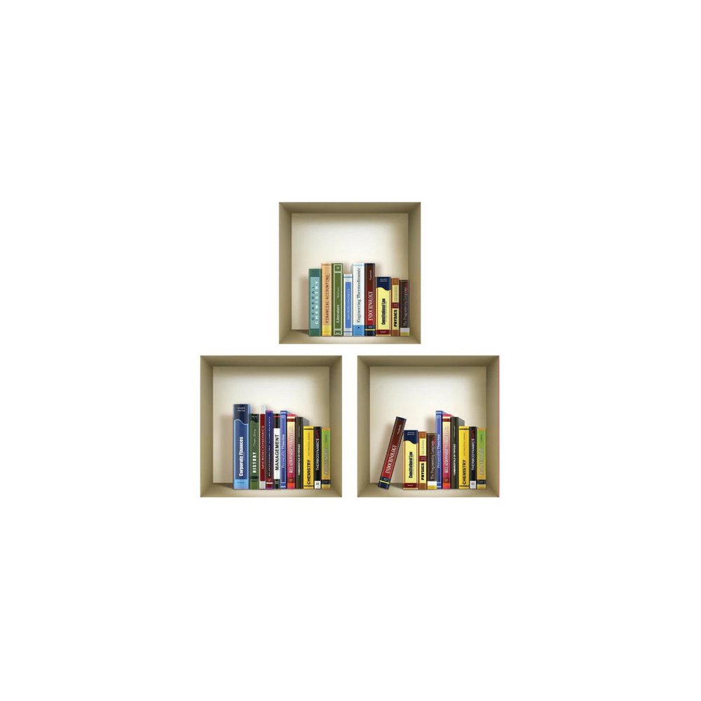 Set of Three Tisha Niche 3D Square Peel and Stick Wall Decals