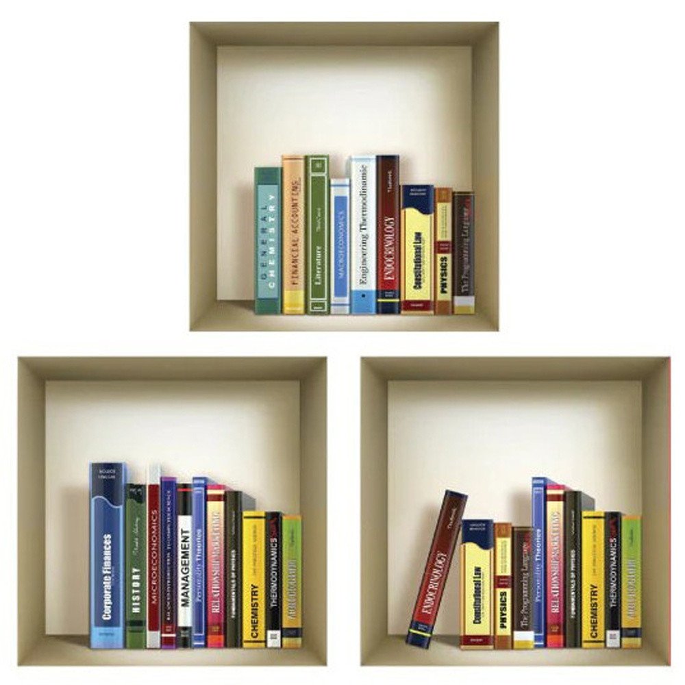 Set of Three Talla Niche 3D Square Peel and Stick Wall Decals